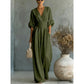 👗 60% OFF NOW! ✨ Women's V-Neck High Waist Wide Leg Jumpsuit – Flowy & lightweight – Flattering fit, perfect for summer events or resort wear – effortless elegance 🌸