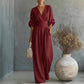 👗 60% OFF NOW! ✨ Women's V-Neck High Waist Wide Leg Jumpsuit – Flowy & lightweight – Flattering fit, perfect for summer events or resort wear – effortless elegance 🌸
