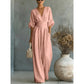 👗 60% OFF NOW! ✨ Women's V-Neck High Waist Wide Leg Jumpsuit – Flowy & lightweight – Flattering fit, perfect for summer events or resort wear – effortless elegance 🌸