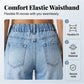 👖 50% OFF NOW! 🩹 Women's Wide-Leg Jeans with Patch Pockets – Relaxed fit & vintage wash – Functional side pockets, perfect for casual days or streetwear – comfortable and stylish ✨