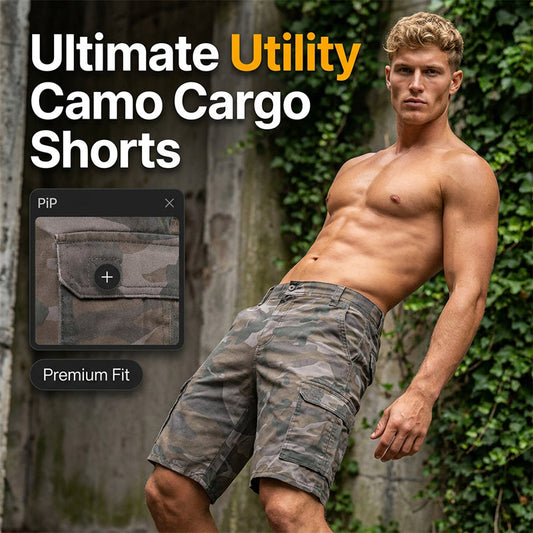 🩳 50% OFF NOW! 🧵 Men's Multi-Pocket Camo Cargo Shorts – Durable, breathable & relaxed fit – Perfect for outdoor, work or casual summer days 🌿