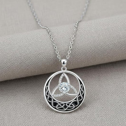 💍 BUY 2 GET 1 FREE! ✨ Vintage Celtic Knot Necklace – 925 silver & sparkling CZ – Timeless symbol of love – perfect for gifting or daily wear 🎁