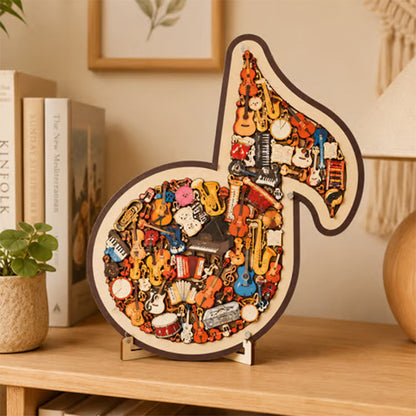 🧩 50% OFF NOW! 🎵 Wooden Musical Note Jigsaw Puzzle – Eco-friendly & beautiful display piece – Perfect gift for musicians or puzzle fans – relaxing and decorative ✨