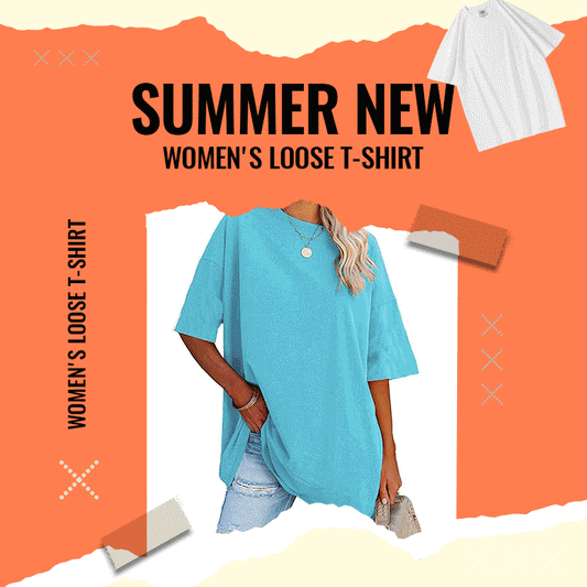👚 55% OFF NOW! ☀️ Women's Loose T-Shirt – Soft, breathable & relaxed fit – Perfect for summer, beach or lounging – easy to style with shorts or jeans 🌸