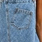 👗 60% OFF NOW! 👖 Women's Sleeveless Denim Overall Midi Dress – Soft denim & relaxed fit – Vintage style, side pockets – perfect for casual days or summer layering ✨