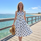 👗 50% OFF NOW! ⏰ Women's Polka Dot Sleeveless V-Neck Dress – Flowy & lightweight – Perfect for summer, brunch or beach days – playful and chic 🎀