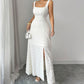 👗 50% OFF NOW! 🏆 Women's Sleeveless Square Neck Split Maxi Dress – Flowy & elegant – Perfect for summer parties or evening events – chic and breathable ✨🌸