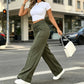 👖 50% OFF NOW! 💥 Women's High-Waisted Straight Leg Trousers – Front seam & elastic back – Versatile, comfortable & perfect for office or casual wear ✨🌸