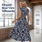 👗 50% OFF NOW! 🌸 Women's Summer Ruffled Flutter Sleeve Tie Waist Floral Midi Dress – Lightweight & romantic – Flattering fit, perfect for beach weddings or brunch – easy and elegant 💃