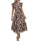 👗 50% OFF NOW! 🌸 Women's Summer Ruffled Flutter Sleeve Tie Waist Floral Midi Dress – Lightweight & romantic – Flattering fit, perfect for beach weddings or brunch – easy and elegant 💃