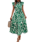 👗 50% OFF NOW! 🌸 Women's Summer Ruffled Flutter Sleeve Tie Waist Floral Midi Dress – Lightweight & romantic – Flattering fit, perfect for beach weddings or brunch – easy and elegant 💃