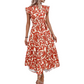👗 50% OFF NOW! 🌸 Women's Summer Ruffled Flutter Sleeve Tie Waist Floral Midi Dress – Lightweight & romantic – Flattering fit, perfect for beach weddings or brunch – easy and elegant 💃