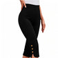 👖 50% OFF NOW! 🌸 Women's Comfortable Tummy Control Stretch Capris – High-waisted & 4-way stretch – Breathable, perfect for yoga, travel or everyday comfort – flattering and smooth ✨