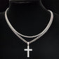 ✨ 50% OFF NOW! 💫 Double Layer Cross Chain Necklace – Gold/silver tone & adjustable – Versatile layering piece – perfect for daily wear or special occasions ⛓️