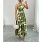 👗 60% OFF NOW! 🌸 Women's Halter Neck Sleeveless Printed Dress – Lightweight & flowy – Perfect for summer, beach or vacation – vibrant print, easy breezy style 🌊