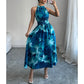 👗 60% OFF NOW! 🌸 Women's Halter Neck Sleeveless Printed Dress – Lightweight & flowy – Perfect for summer, beach or vacation – vibrant print, easy breezy style 🌊