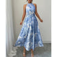 👗 60% OFF NOW! 🌸 Women's Halter Neck Sleeveless Printed Dress – Lightweight & flowy – Perfect for summer, beach or vacation – vibrant print, easy breezy style 🌊