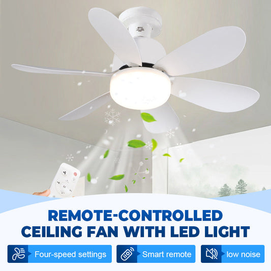 🌀 50% OFF NOW! 💡 2-in-1 Remote-Controlled Ceiling Fan with LED Light – Dimmable & reversible – Silent motor, sleek design – perfect for bedrooms or living rooms ✨🏠