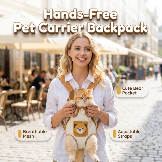 🎒 50% OFF NOW! 🐾 Breathable Pet Carrier Backpack – Mesh panels & padded straps – Ventilated, perfect for small dogs or cats – comfortable for travel or daily walks 🐶✨