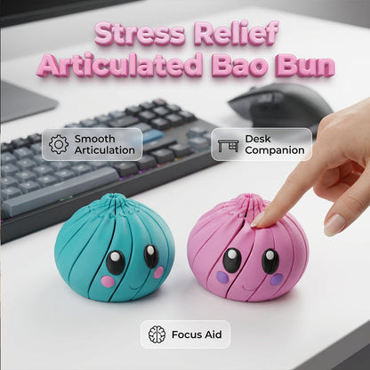 🥟 50% OFF NOW! 🧸 Cute Articulated Bao Bun Fidget Desk Toy – 3D printed & posable – Perfect for stress relief, desk decor or gifting – quirky and fun for all ages ✨🎁