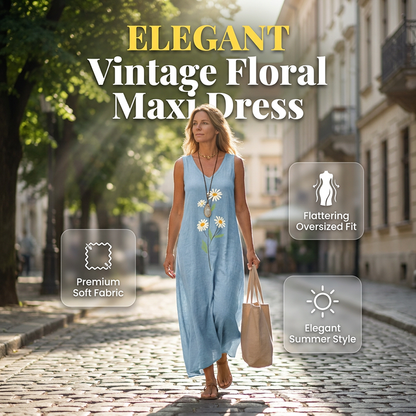 👗 60% OFF NOW! 🌼 Women's Summer Daisy Print Sleeveless Dress – Lightweight & flowy – Perfect for beach days, picnics or casual summer vibes – easy and cheerful 🌸✨