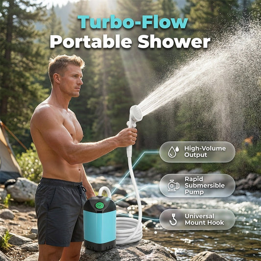 🚿 60% OFF NOW! ⛺ Portable Outdoor Camping Shower Pump – USB rechargeable & submersible – Perfect for camping, beach or travel – compact and easy to use 💧✨