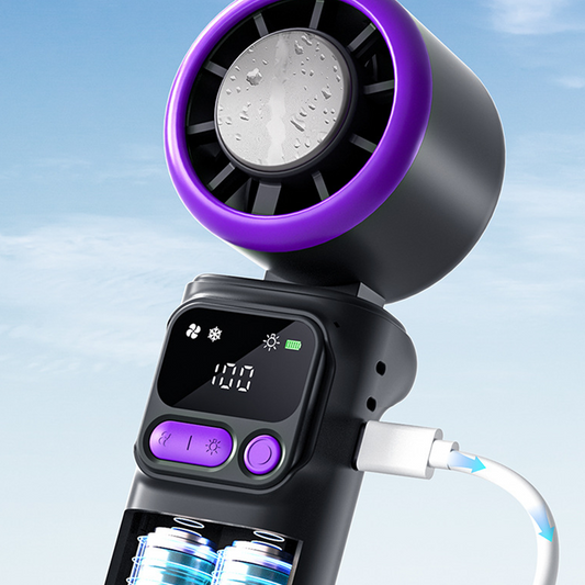 🌀 50% OFF NOW! ❄️ Portable Cooling Fan with Ice Compress Plate – Rechargeable & 3 speeds – Cools faster with removable gel plate – perfect for desk, gym or outdoor use 💨✨