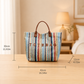 👜 50% OFF NOW! 🌈 Women's Rainbow Striped Woven Tote Bag – Lightweight & spacious – Perfect for beach, shopping or everyday use – colourful and durable ✨🏖️