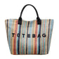 👜 50% OFF NOW! 🌈 Women's Rainbow Striped Woven Tote Bag – Lightweight & spacious – Perfect for beach, shopping or everyday use – colourful and durable ✨🏖️