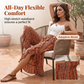 👖 50% OFF NOW! 🌸 Women's Elastic Printed Ruffle Split 7/8 Pants – Flowy & lightweight – Perfect for summer, beach or resort wear – stylish and comfortable 🌊✨