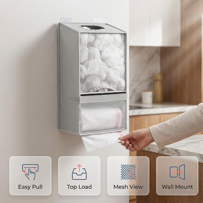 🧺 50% OFF! 🛍️ Wall-Mounted Bag Holder – Dispenser, space-saving & easy access ✨