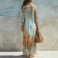 👗 50% OFF NOW! 🎁 Elegant Retro Print Maxi Dress – Boho V-neck & button-down – Flowy, breathable – perfect for beach holidays or summer elegance 🌸✨