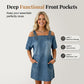 👗 50% OFF NOW! ⌛ Women's Denim Dress with Adjustable Buckles & Pockets – Soft denim & casual fit – Functional pockets, perfect for everyday wear or summer outings 🌸✨