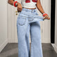 👖 50% OFF NOW! ✨ Women's Asymmetrical Waist Wide Leg Jeans – Unique waist design, relaxed fit & versatile – Perfect for chic everyday style & casual outings 🌿