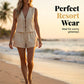 👚 60% OFF NOW! 🌴 Women's Summer Tie-Front Vest & Shorts Set – Lightweight & breathable – Perfect for beach, pool or casual summer days – stylish and comfortable 🩳✨🌸