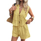 👚 60% OFF NOW! 🌴 Women's Summer Tie-Front Vest & Shorts Set – Lightweight & breathable – Perfect for beach, pool or casual summer days – stylish and comfortable 🩳✨🌸