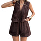 👚 60% OFF NOW! 🌴 Women's Summer Tie-Front Vest & Shorts Set – Lightweight & breathable – Perfect for beach, pool or casual summer days – stylish and comfortable 🩳✨🌸