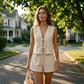 👚 60% OFF NOW! 🌴 Women's Summer Tie-Front Vest & Shorts Set – Lightweight & breathable – Perfect for beach, pool or casual summer days – stylish and comfortable 🩳✨🌸