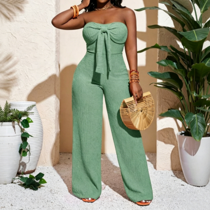 👗 50% OFF NOW! 🌸 Women's Strapless High-Waisted Wide-Leg Jumpsuit – Flowy & elegant – Perfect for weddings, summer parties or chic evenings – breathable and flattering ✨🌿