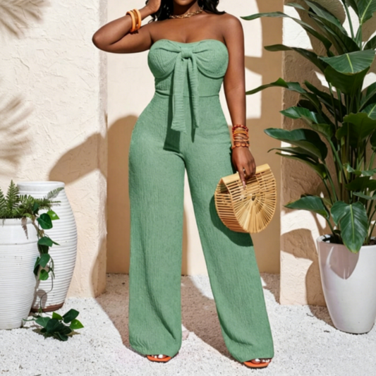 👗 50% OFF NOW! 🌸 Women's Strapless High-Waisted Wide-Leg Jumpsuit – Flowy & elegant – Perfect for weddings, summer parties or chic evenings – breathable and flattering ✨🌿