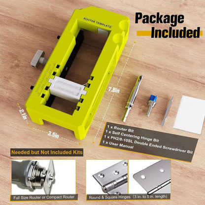 🔧 50% OFF NOW! 🚪 Door Hinge Jig Kit – Precision routing template & depth stop – Perfect for hinge recesses on doors and frames – fits most standard hinges, easy to use for DIY or pros 🛠️✨