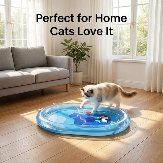 🐱 50% OFF NOW! 💧 Inflatable Cooling Water Bed for Cats – Chill & comfy – Keeps paws & belly cool, non-slip base – perfect for hot summer naps 🌞🐾✨