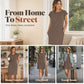 👗 50% OFF NOW! 🌸 Women's Crew Neck Solid Color Dress – Soft & lightweight – Perfect for work, beach or everyday elegance – versatile and comfy ✨🌿