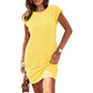 👗 50% OFF NOW! 🌸 Women's Crew Neck Solid Color Dress – Soft & lightweight – Perfect for work, beach or everyday elegance – versatile and comfy ✨🌿