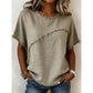 👚 50% OFF NOW! 🌸 Women's Summer Top with Raw Edge Paneling – Lightweight & breezy – Edgy detailing, perfect for casual days or beach outings – soft and comfy 🌊✨
