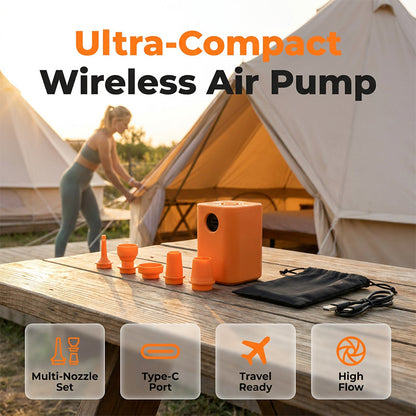 💨 50% OFF NOW! 🔋 Wireless Turbo Air Pump – Cordless & multi-nozzle – Quickly inflates tires, balls & airbeds – compact, portable & USB rechargeable 🚗🏕️✨