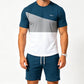 👕 50% OFF NOW! 🎨 Men's Color-Block T-Shirt & Shorts Set – Soft cotton & breathable – Perfect for summer, sports or lounging – stylish and comfortable 🩳✨