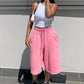 👖 60% OFF NOW! 💥 Wide Leg Denim Shorts – Drawstring waist & loose fit – Lightweight, perfect for beach, city or everyday wear 💨🌸