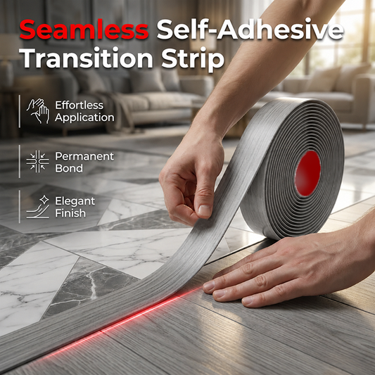 🧩 BUY 2 GET 1 FREE! ⏰ Self-Adhesive Flexible Floor Transition Strip – Easy install & durable – Smooths joints between tiles, wood or carpet – perfect for doorways or uneven floors 🏠✨