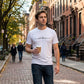 👕 50% OFF NOW! 🔥 Men's Summer Graphic Print Crew Neck T-Shirt – Minimalist script & athletic fit – Breathable cotton, perfect for casual or active days ✨🌿